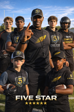 Five Star Pro Sports Academy athletes and coach